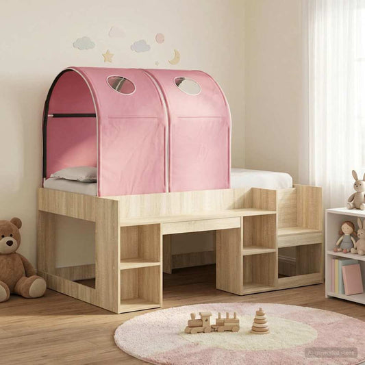Letto con Tunnel 3 pz Rovere Sonoma e Rosa Legno ingegnerizzato
