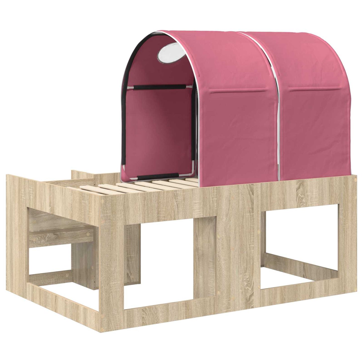 Letto con Tunnel 3 pz Rovere Sonoma e Rosa Legno ingegnerizzato | homemem39