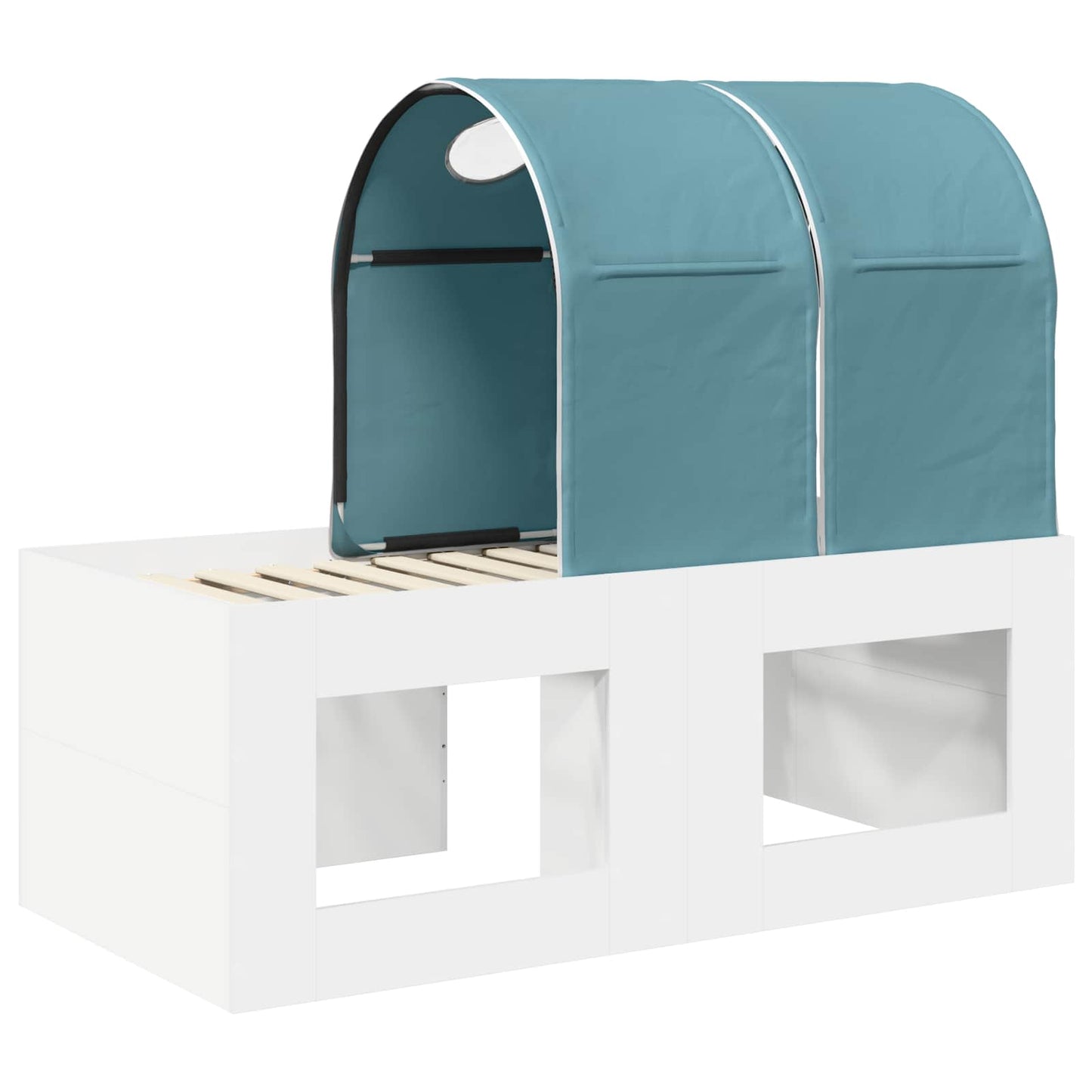Letto con Tunnel 3 pz Rovere Artigianale e Blu Chiaro | homemem39