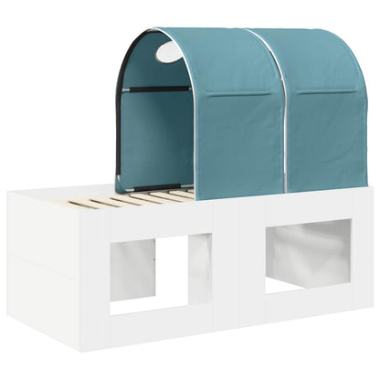 Letto con Tunnel 3 pz Rovere Artigianale e Blu Chiaro | homemem39