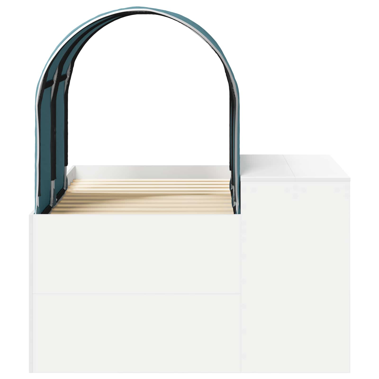 Letto con Tunnel 3 pz Rovere Artigianale e Blu Chiaro | homemem39