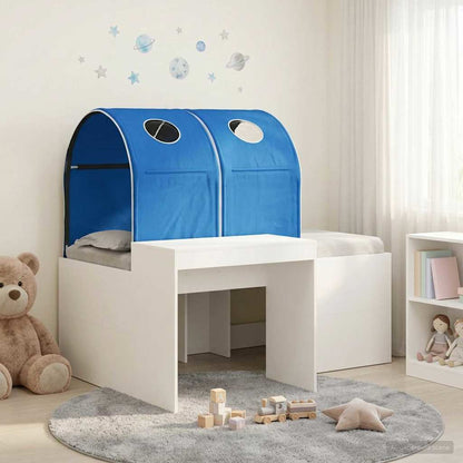 Letto con Tunnel 3 pz Rovere Artigianale e Blu | homemem39