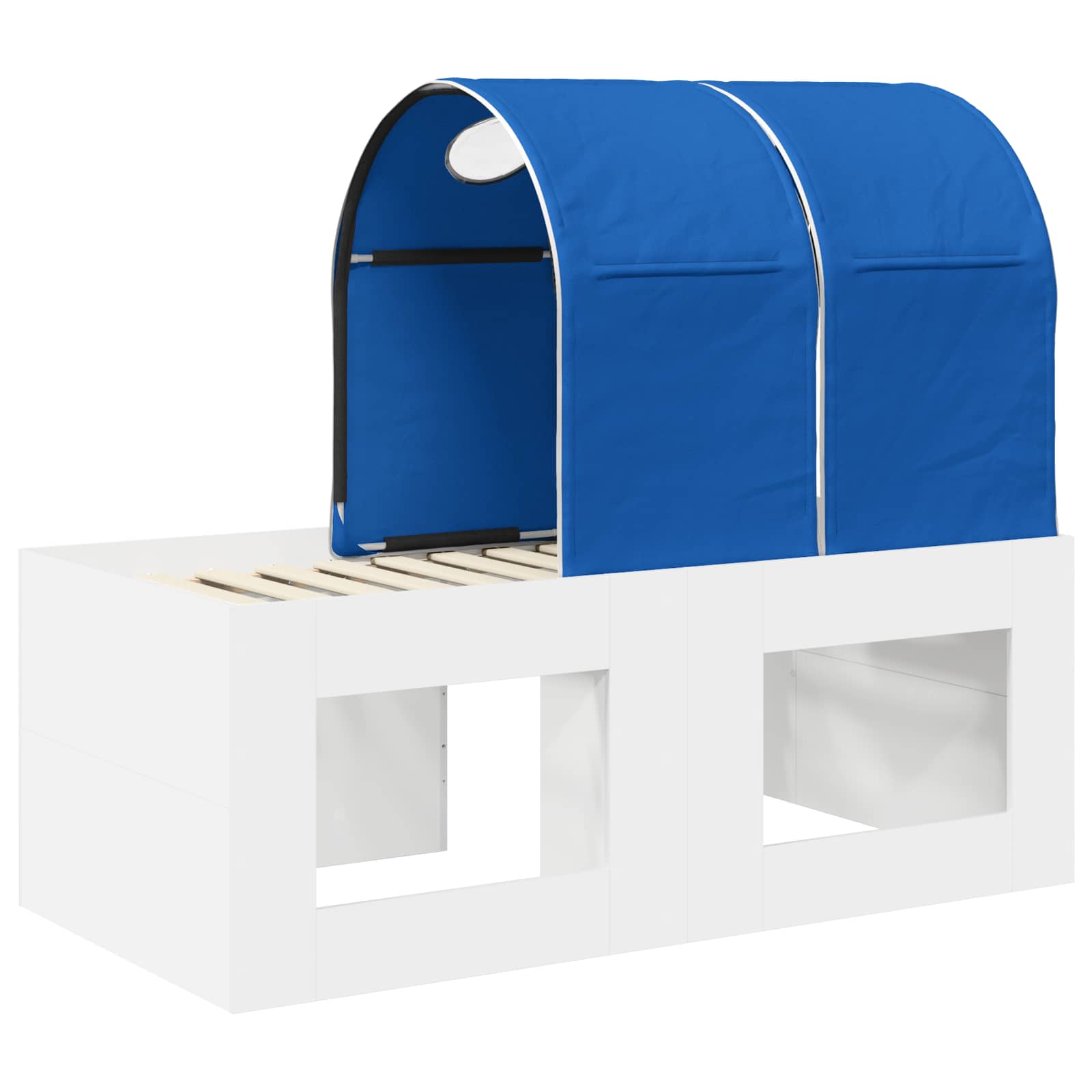 Letto con Tunnel 3 pz Rovere Artigianale e Blu | homemem39