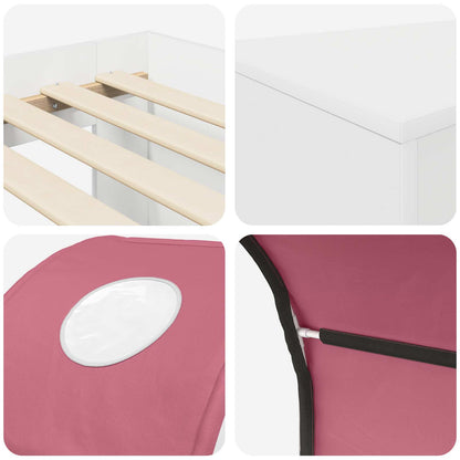 Letto con Tunnel 3 pz Rovere Artigianale e Rosa | homemem39