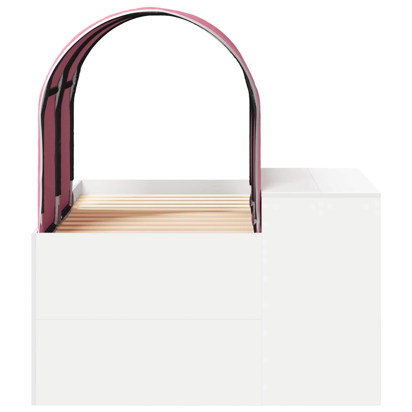 Letto con Tunnel 3 pz Rovere Artigianale e Rosa | homemem39