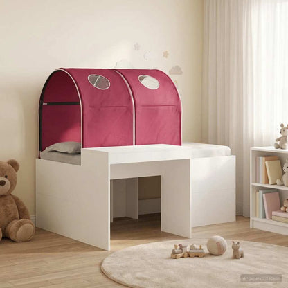 Letto con Tunnel 3 pz Rovere Artigianale e Rosso | homemem39