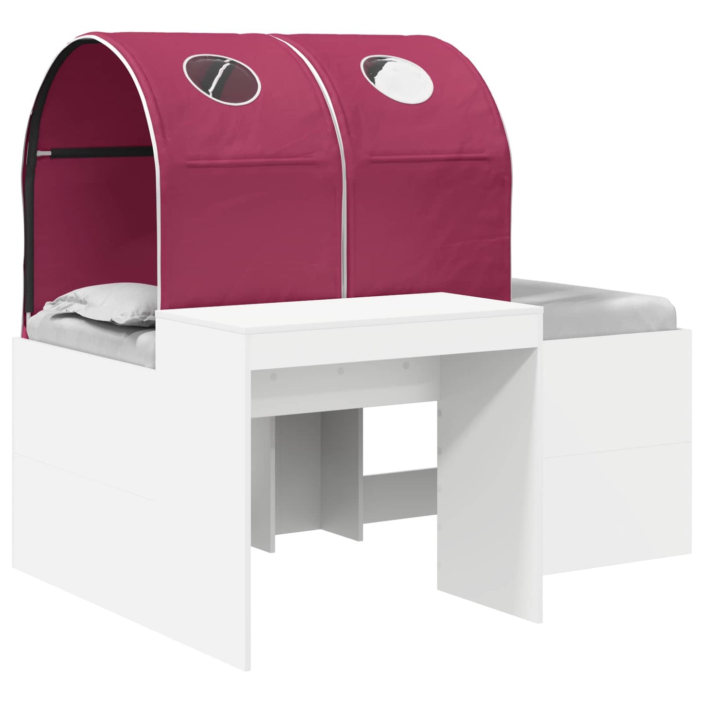 Letto con Tunnel 3 pz Rovere Artigianale e Rosso | homemem39