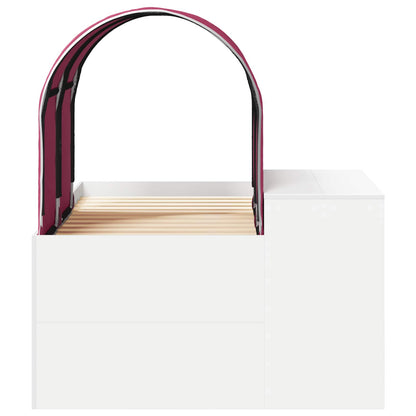 Letto con Tunnel 3 pz Rovere Artigianale e Rosso | homemem39