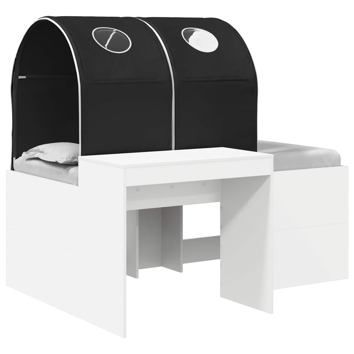 Letto con Tunnel 3 pz Rovere Artigianale e Nero | homemem39