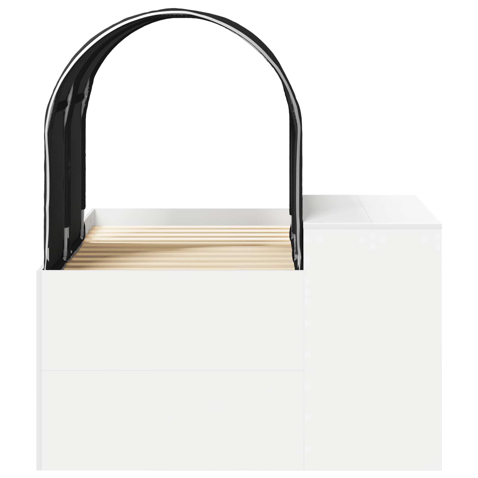 Letto con Tunnel 3 pz Rovere Artigianale e Nero | homemem39