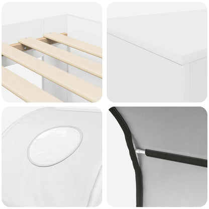 Letto con Tunnel 3 pz Rovere Artigianale e Bianco | homemem39