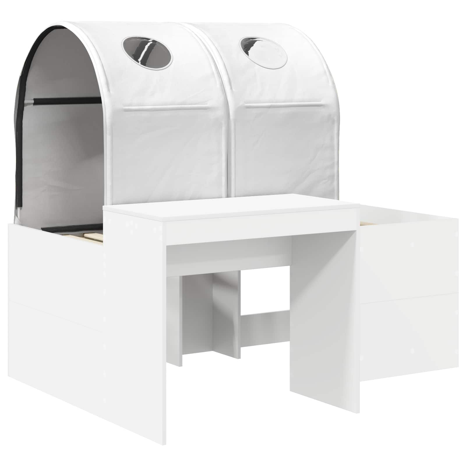 Letto con Tunnel 3 pz Rovere Artigianale e Bianco | homemem39