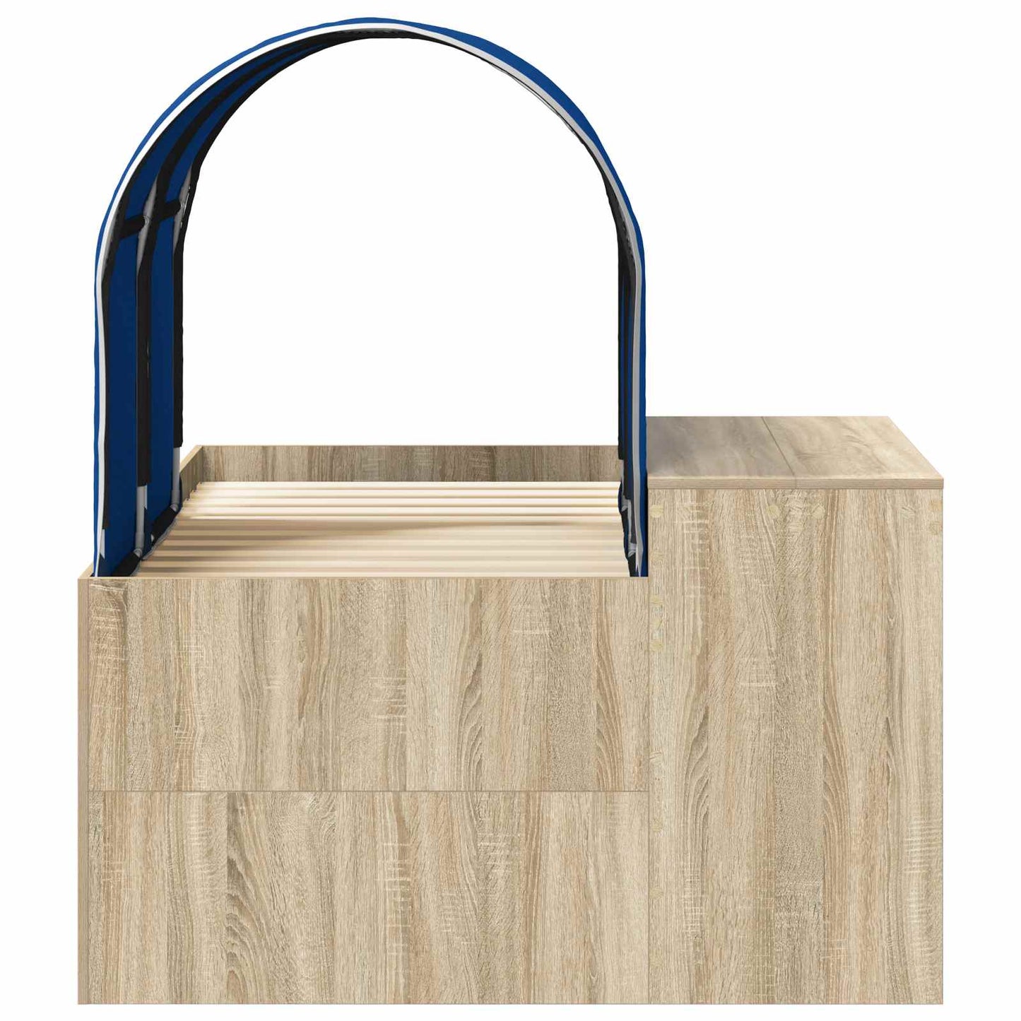 Letto con Tunnel 3 pz Rovere Artigianale e Blu | homemem39