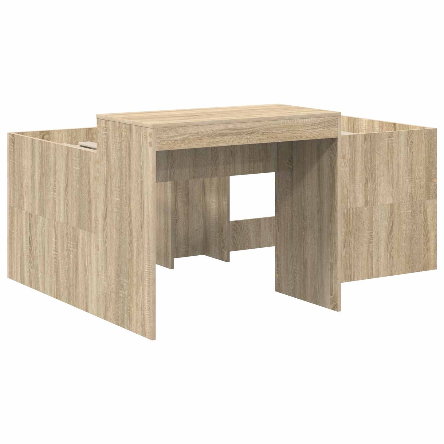 Letto con Tunnel 3 pz Rovere Artigianale e Nero | homemem39