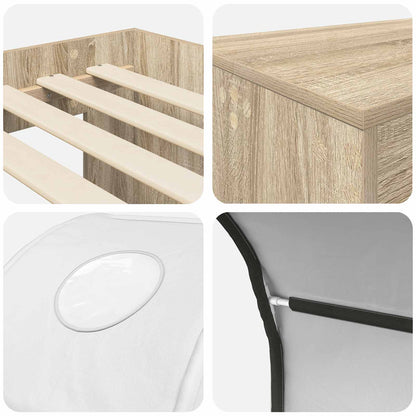 Letto con Tunnel 3 pz Rovere Artigianale e Bianco | homemem39