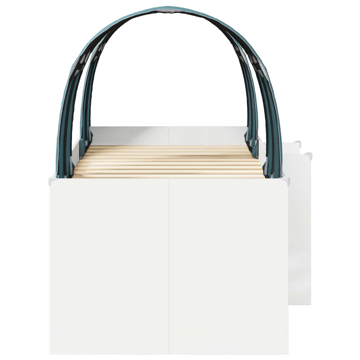 Letto Alto per Bambini con Tunnel 3 pz Bianco e azzurro | homemem39