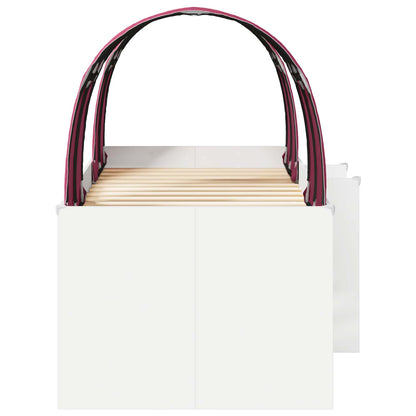 Letto Alto per Bambini con Tunnel 3 pz Bianco e Rosso | homemem39