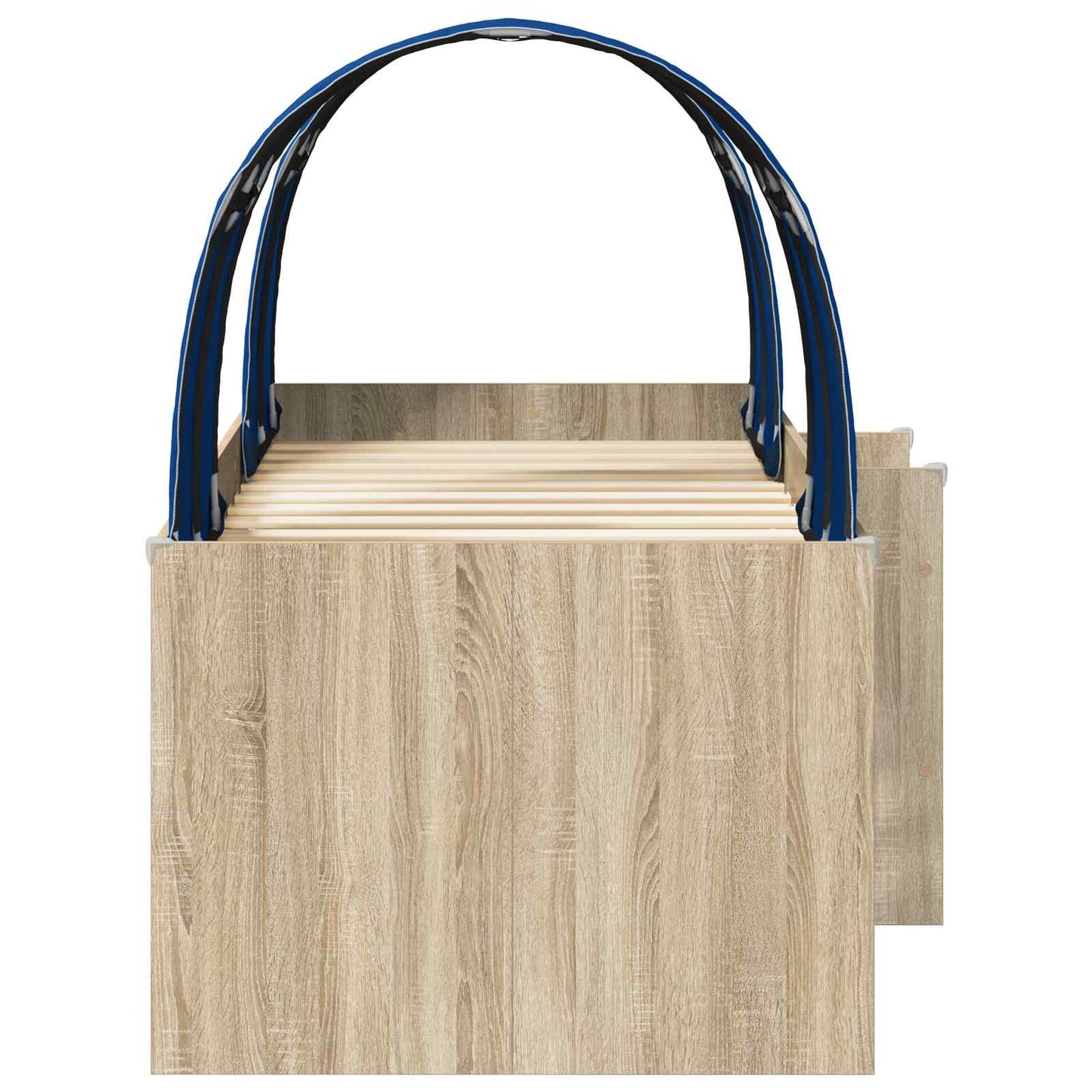Letto Alto per Bambini con Tunnel 3 pz Rovere Sonoma e Blu | homemem39
