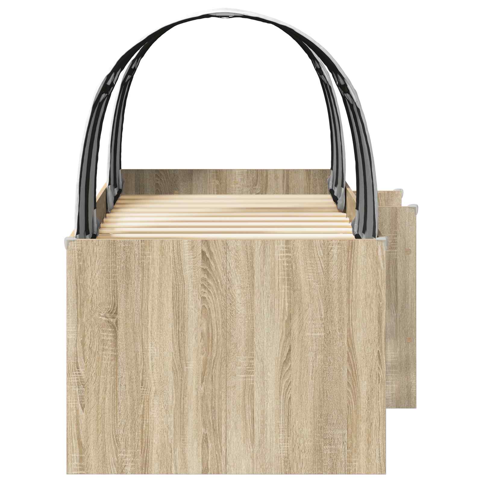 Letto Alto per Bambini con Tunnel 3 pz Rovere Sonoma e bianco | homemem39