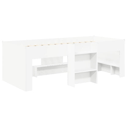 Letto con Tunnel 3 pz Bianco e Blu Legno ingegnerizzato | homemem39
