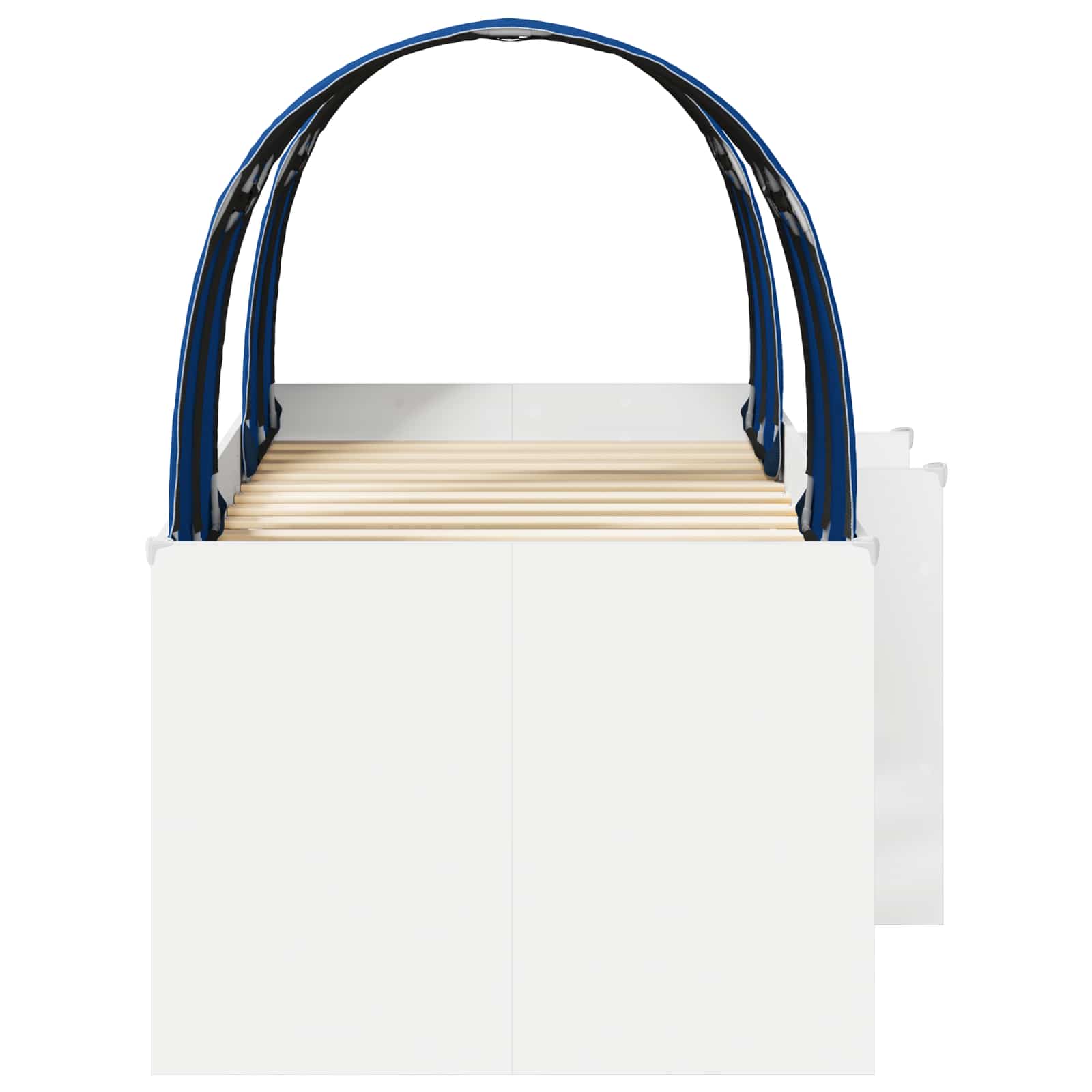 Letto con Tunnel 3 pz Bianco e Blu Legno ingegnerizzato | homemem39