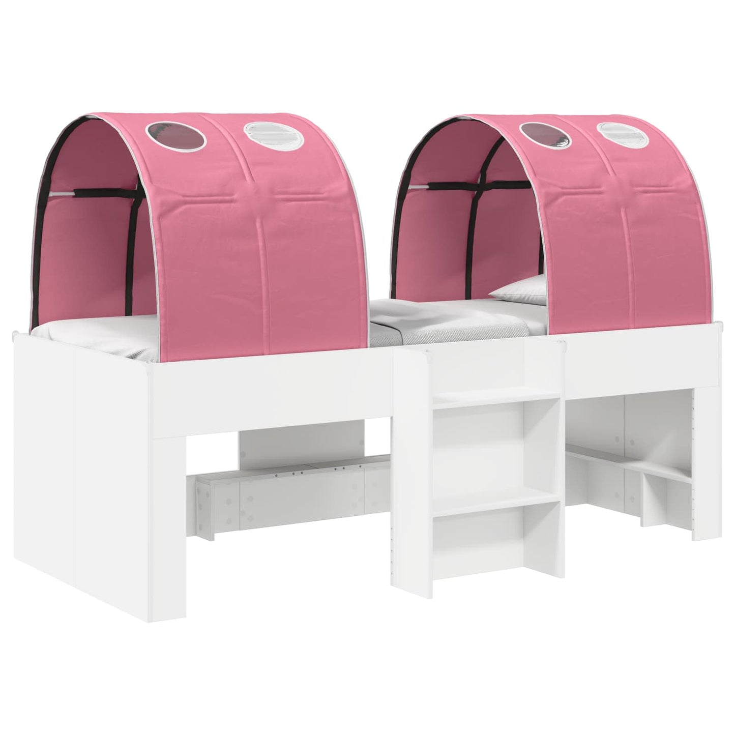 Letto con Tunnel 3 pz Bianco e Rosa Legno ingegnerizzato | homemem39