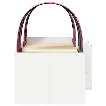 Letto con Tunnel 3 pz Bianco e Rosa Legno ingegnerizzato | homemem39