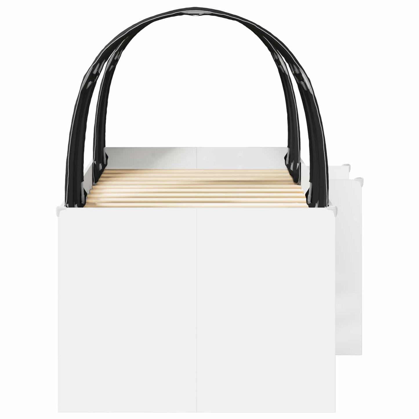 Letto con Tunnel 3 pz Bianco e Nero Legno ingegnerizzato | homemem39