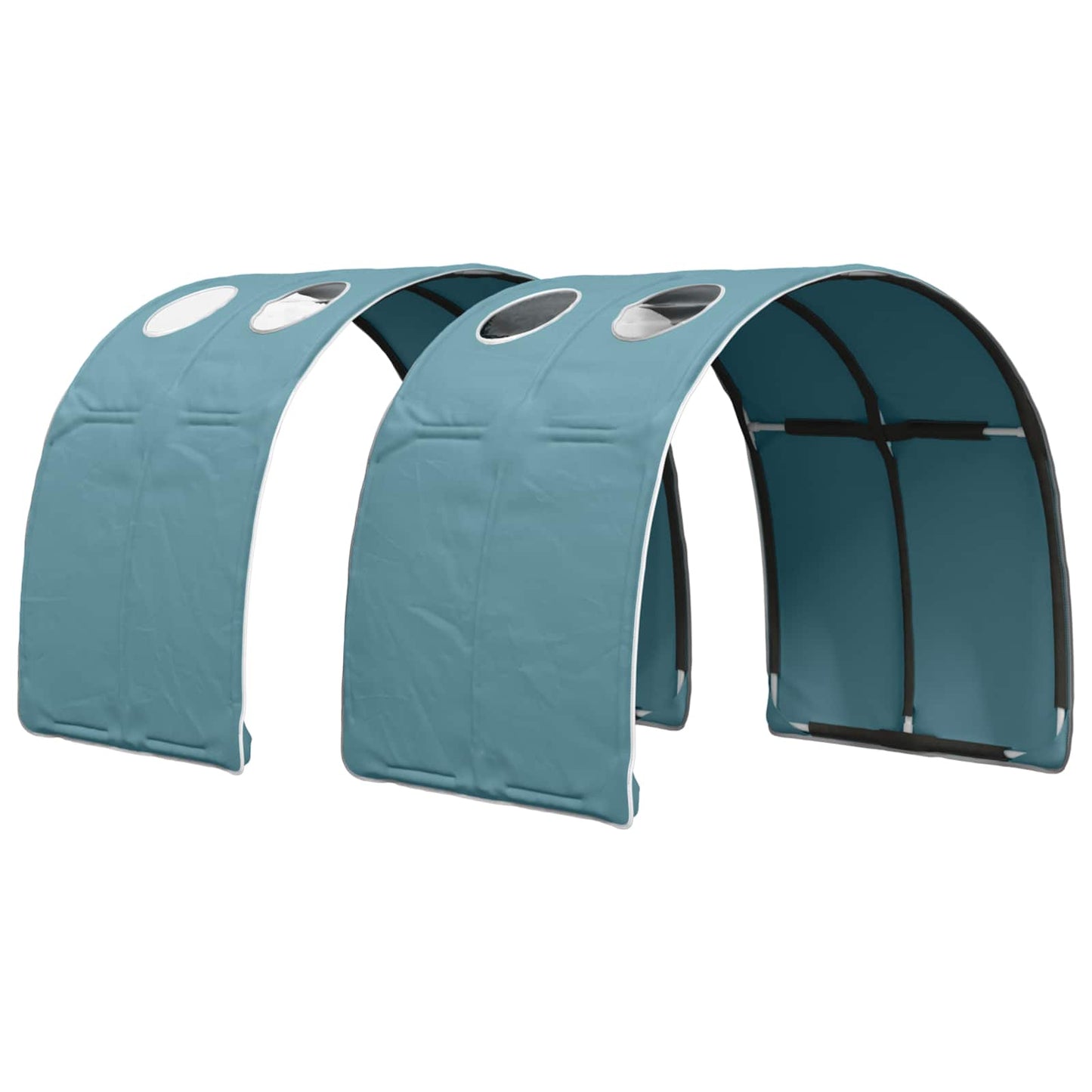 Letto con Tunnel 3 pz Rovere Sonoma e Azzurro | homemem39