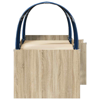 Letto con Tunnel 3 pz Rovere Sonoma e Blu Legno ingegnerizzato | homemem39