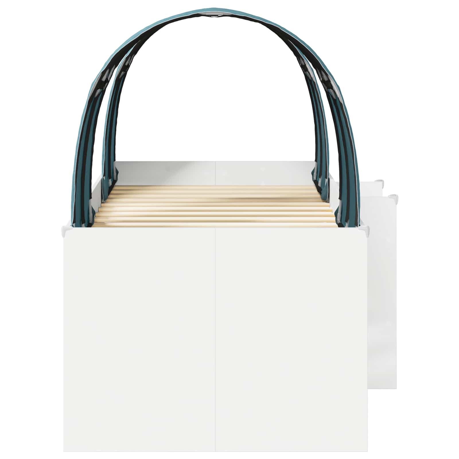 Letto con Tunnel 3 pz Bianco e azzurro Legno ingegnerizzato | homemem39