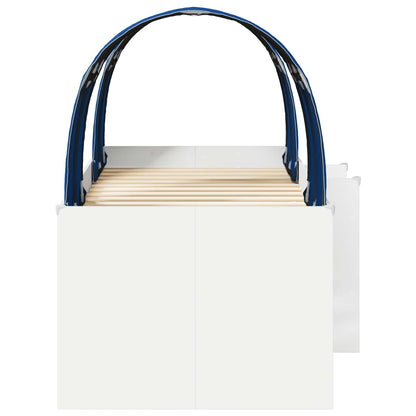 Letto con Tunnel 3 pz Bianco e Blu Legno ingegnerizzato | homemem39