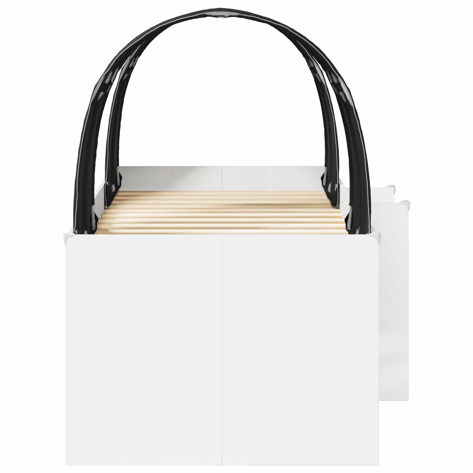 Letto con Tunnel 4 pcs Bianco e Nero Legno ingegnerizzato | homemem39