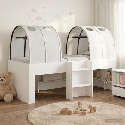 Letto con Tunnel 3 pz Bianco Legno ingegnerizzato | homemem39
