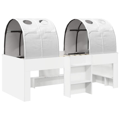 Letto con Tunnel 3 pz Bianco Legno ingegnerizzato | homemem39