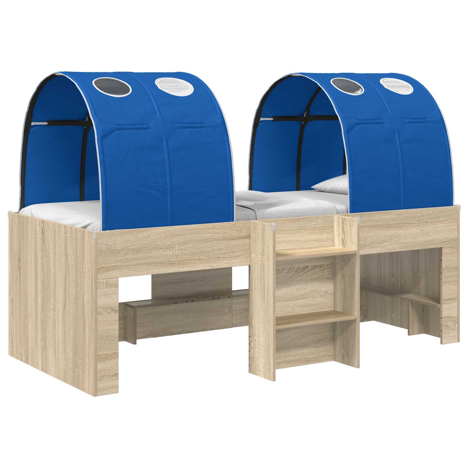 Letto con Tunnel 3 pz Sonoma e Blu Legno ingegnerizzato | homemem39