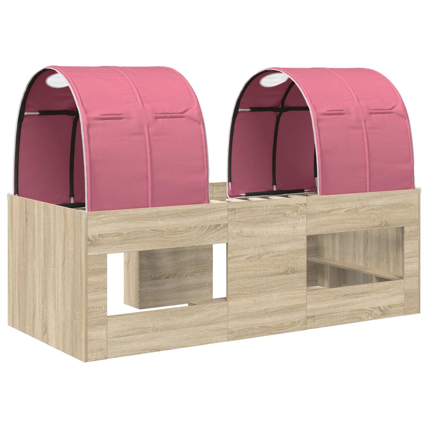 Letto con Tunnel 4 pcs Sonoma e Rosa Legno ingegnerizzato | homemem39