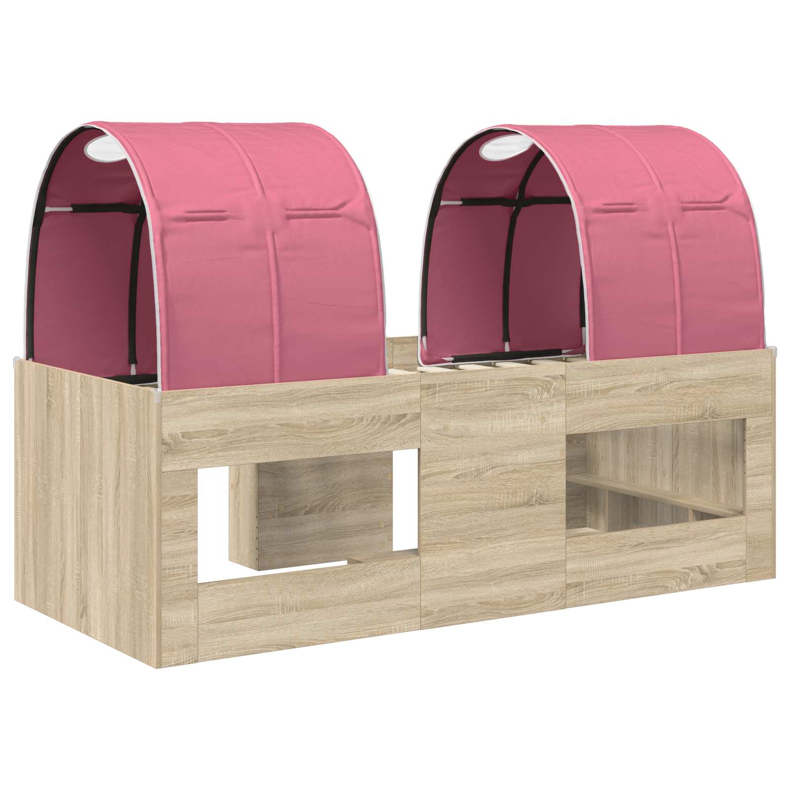 Letto con Tunnel 4 pcs Sonoma e Rosa Legno ingegnerizzato | homemem39
