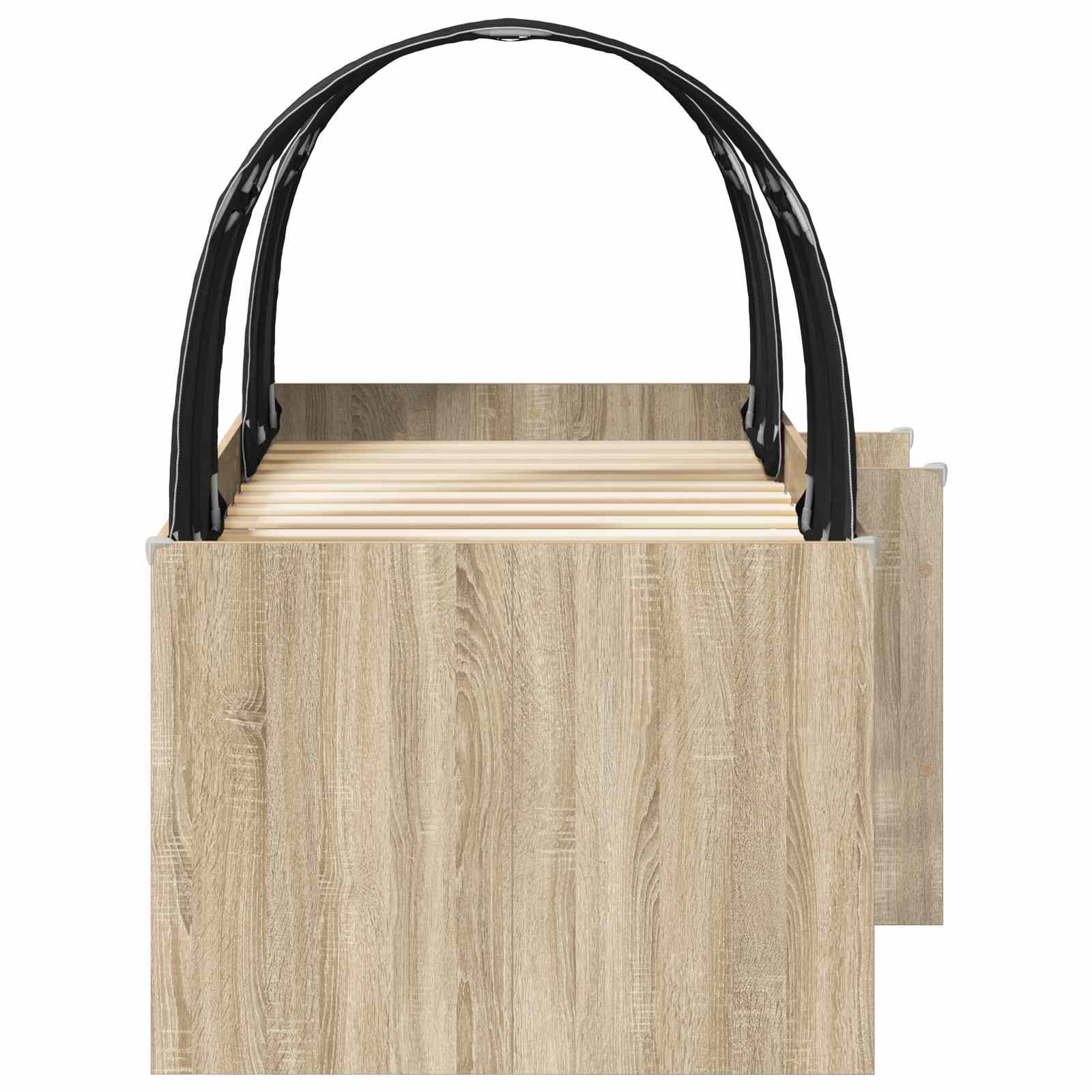 Letto con Tunnel 3 pz Sonoma e Nero Legno ingegnerizzato | homemem39