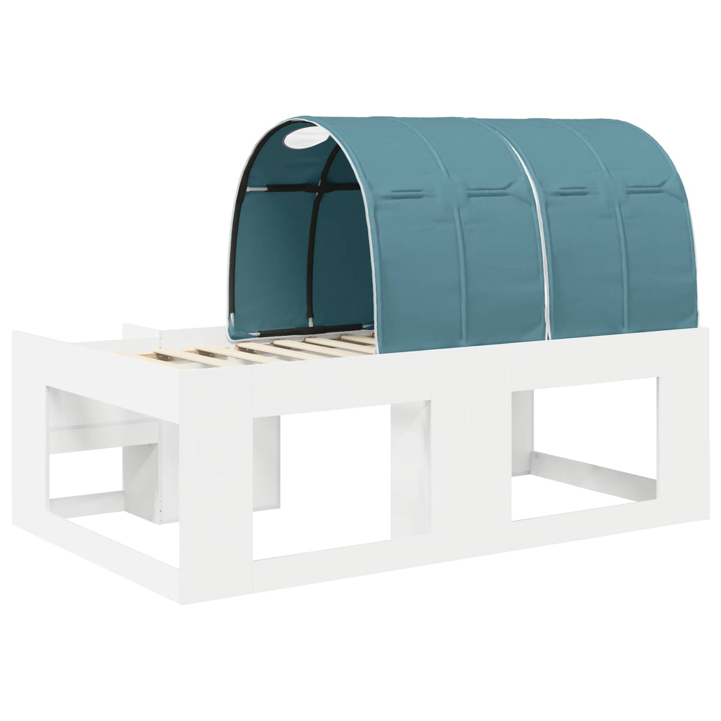 Letto con Tunnel 3 pz Bianco e azzurro Legno ingegnerizzato | homemem39