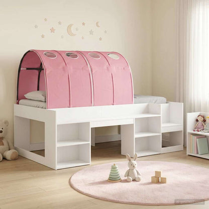 Letto con Tunnel 3 pz Bianco e Rosa Legno ingegnerizzato | homemem39