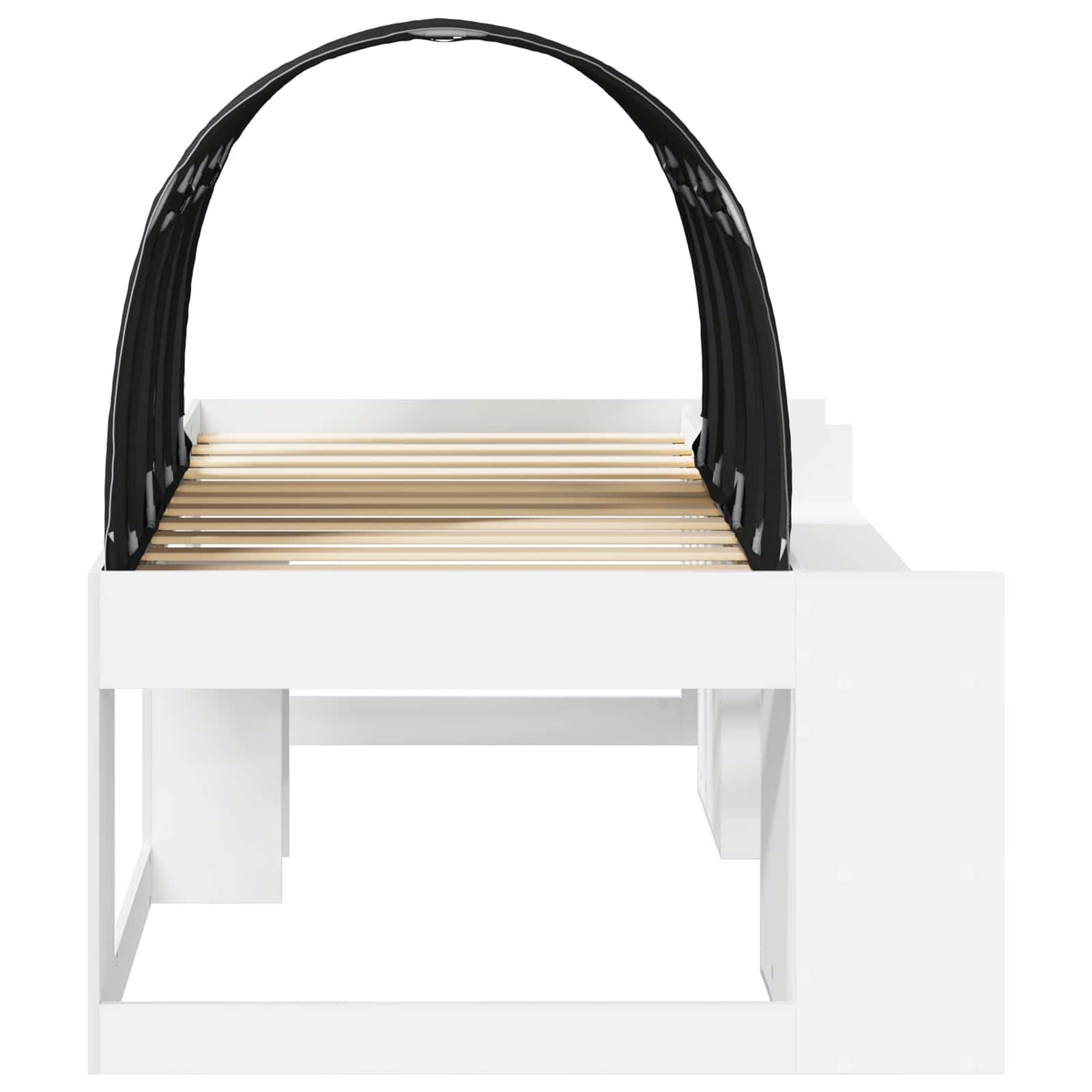 Letto con Tunnel 3 pz Bianco e Nero Legno ingegnerizzato | homemem39