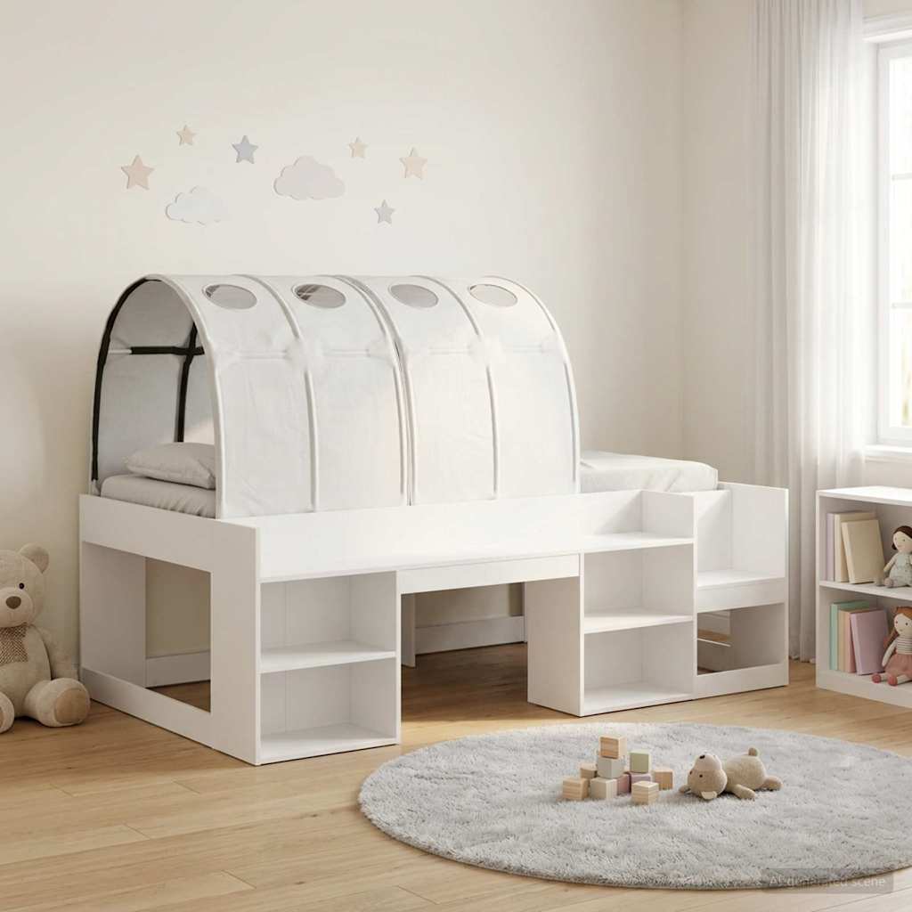 Letto con Tunnel 3 pz Bianco Legno ingegnerizzato | homemem39