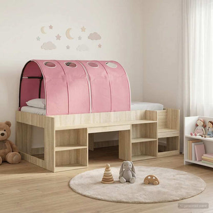 Letto con Tunnel 3 pz Sonoma e Rosa Legno ingegnerizzato