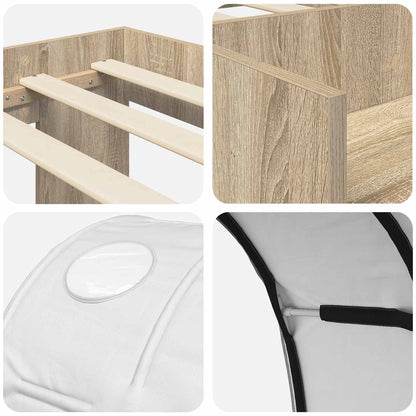 Letto con Tunnel 3 pz Sonoma e Bianco Legno ingegnerizzato | homemem39