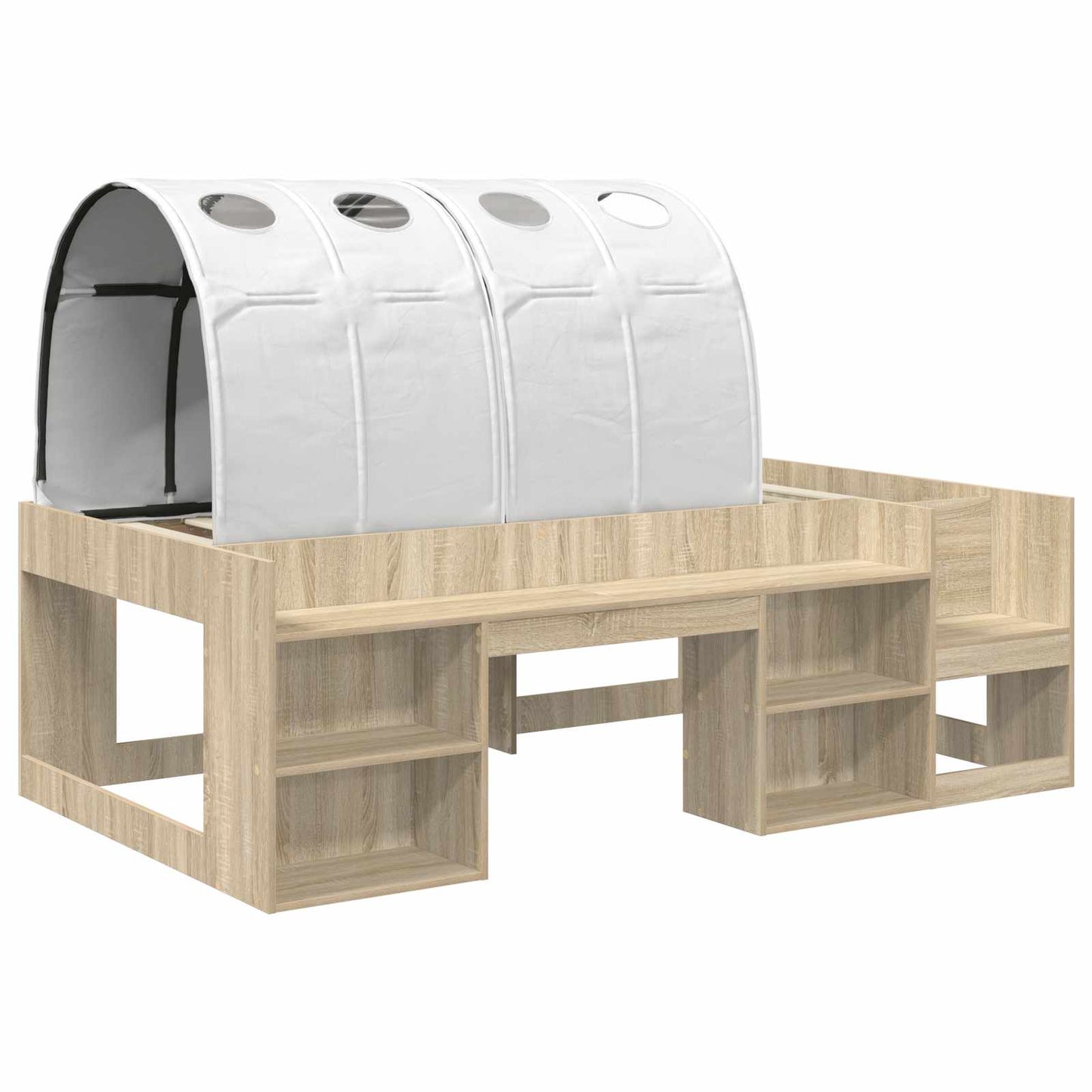 Letto con Tunnel 3 pz Sonoma e Bianco Legno ingegnerizzato | homemem39