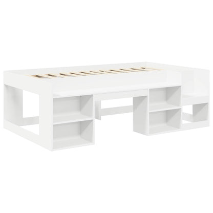 Letto alto per bambini con storage 3 pz Bianco e Rosso | homemem39