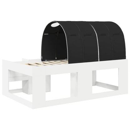 Letto alto per bambini con storage 3 pz Bianco e Nero | homemem39