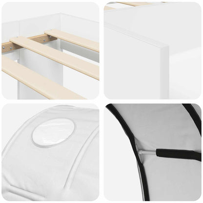 Letto alto per bambini con storage 3 pz Bianco | homemem39