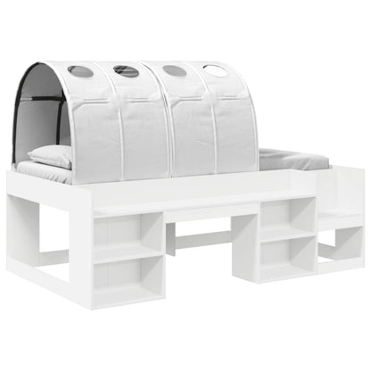 Letto alto per bambini con storage 3 pz Bianco | homemem39